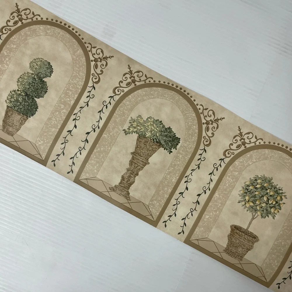 Vintage Wall Border Paper Lemon Topiary Waverly #5506291 Wallpaper Border Art